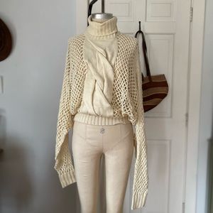 Vintage cable knit net sweater